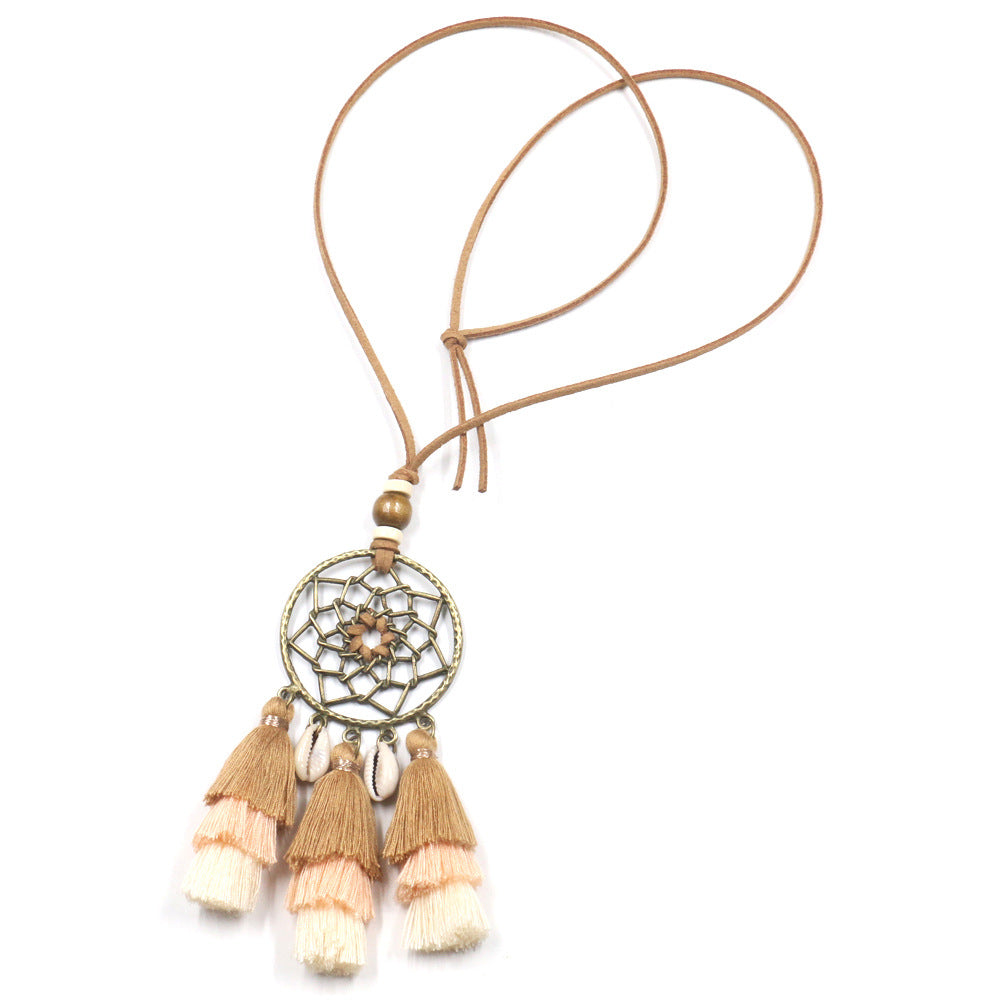 Long multi-layer gradual fringe Pendant