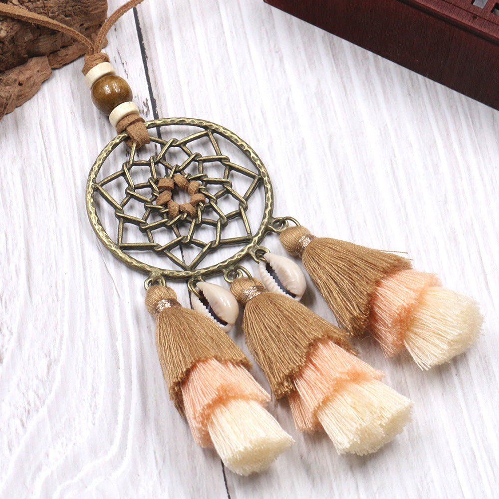 Long multi-layer gradual fringe Pendant