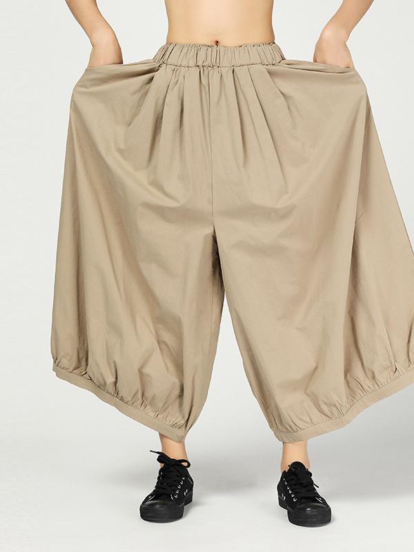 Vintage Ramie Cotton Wide Leg Pants