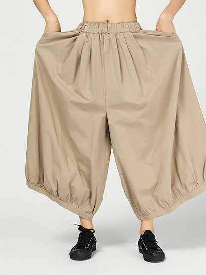 Vintage Ramie Cotton Wide Leg Pants