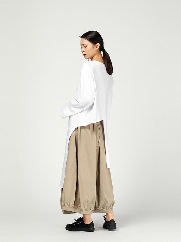 Vintage Ramie Cotton Wide Leg Pants