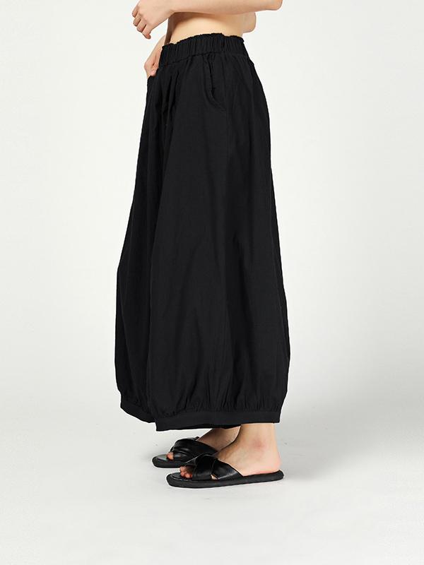 Vintage Ramie Cotton Wide Leg Pants