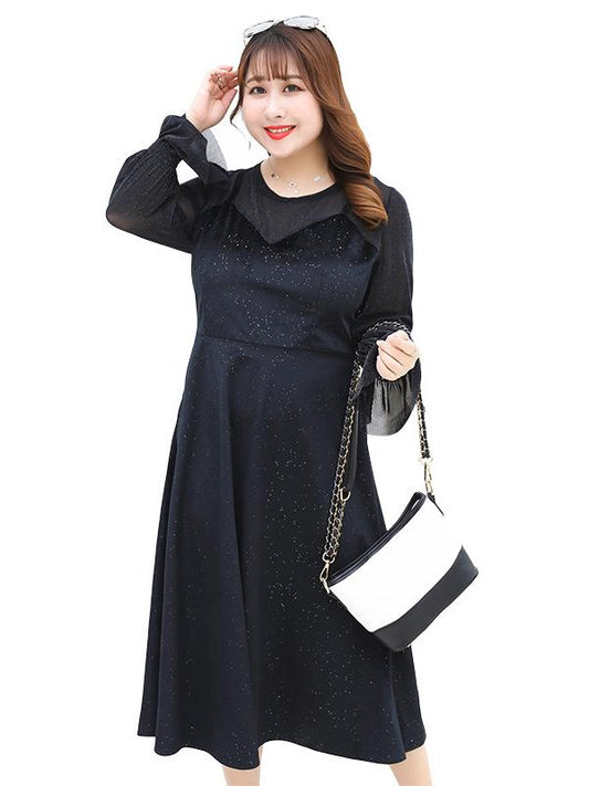LOOSE CHUBBY GIRL FALSE-TWO ELEGANT LONG DRESS