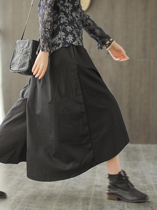 LOOSE CROPPED WIDE-LEG PANTS