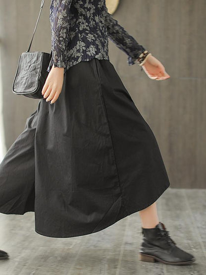 LOOSE CROPPED WIDE-LEG PANTS