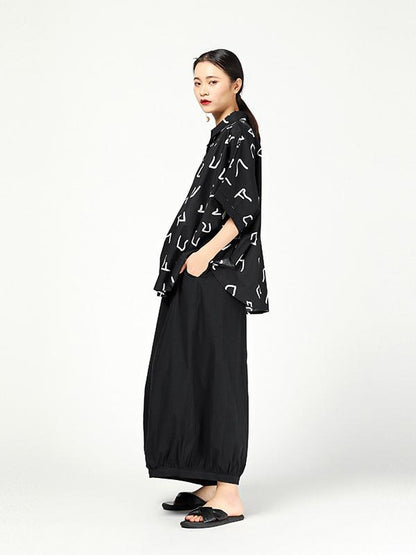Vintage Ramie Cotton Wide Leg Pants