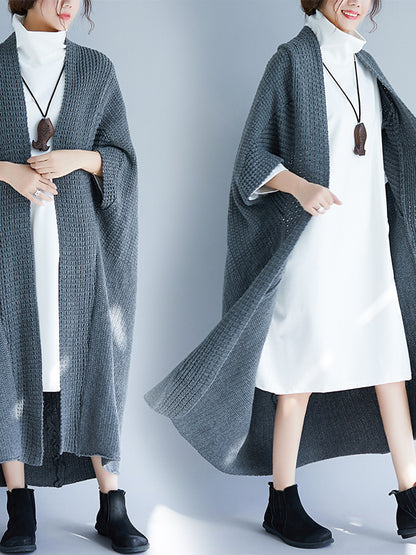 LOOSE SPECIAL CUT KNITTING CARDIGAN