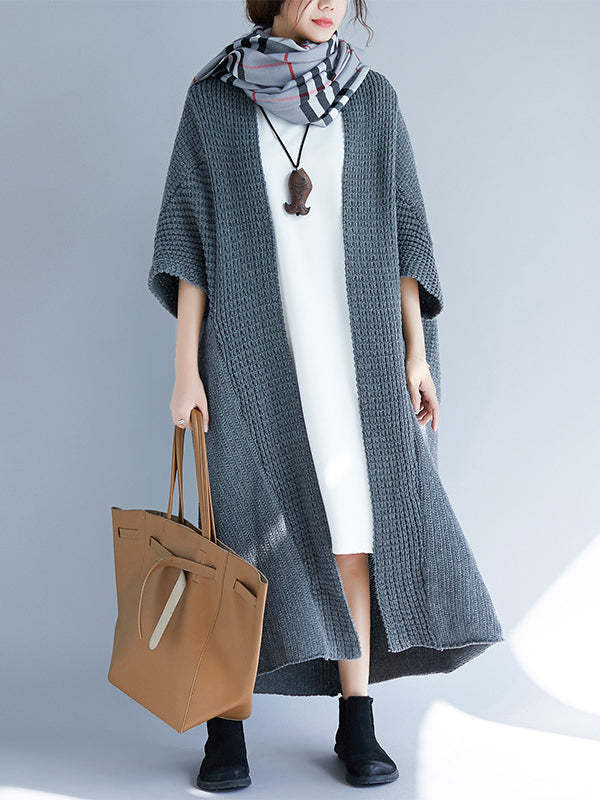 LOOSE SPECIAL CUT KNITTING CARDIGAN