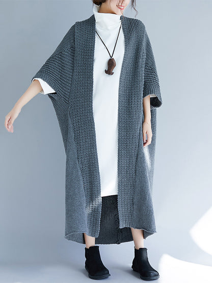 LOOSE SPECIAL CUT KNITTING CARDIGAN