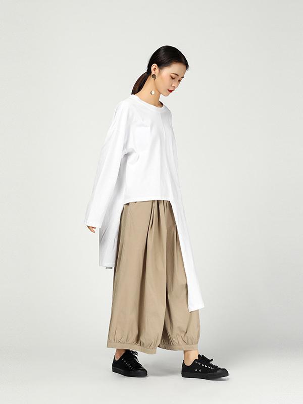 Vintage Ramie Cotton Wide Leg Pants