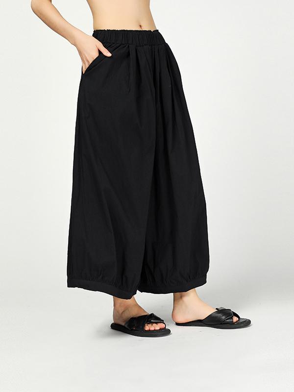 Vintage Ramie Cotton Wide Leg Pants