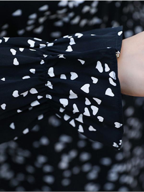 LOOSE CHUBBY GIRL FLORAL LONG SHIRT DRESS