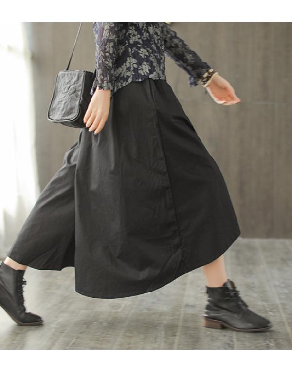 LOOSE CROPPED WIDE-LEG PANTS