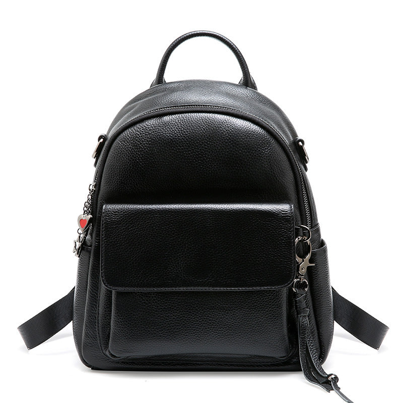 Cowhide leisure backpack
