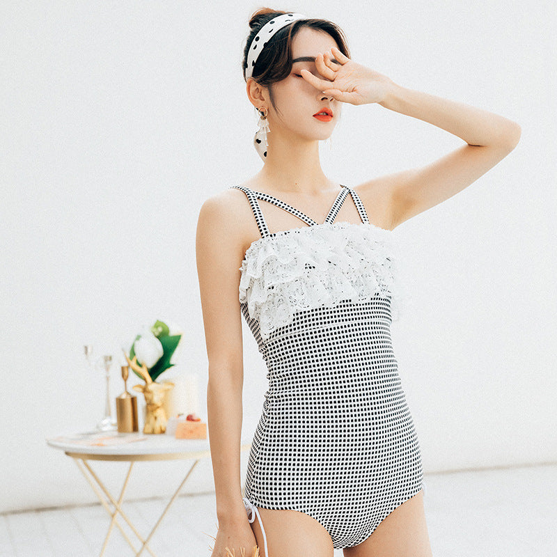 Lace triangle swimsuit