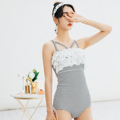 Lace triangle swimsuit
