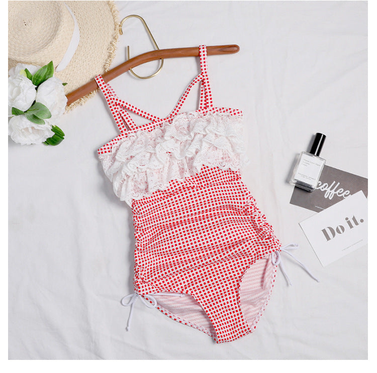 Lace triangle swimsuit