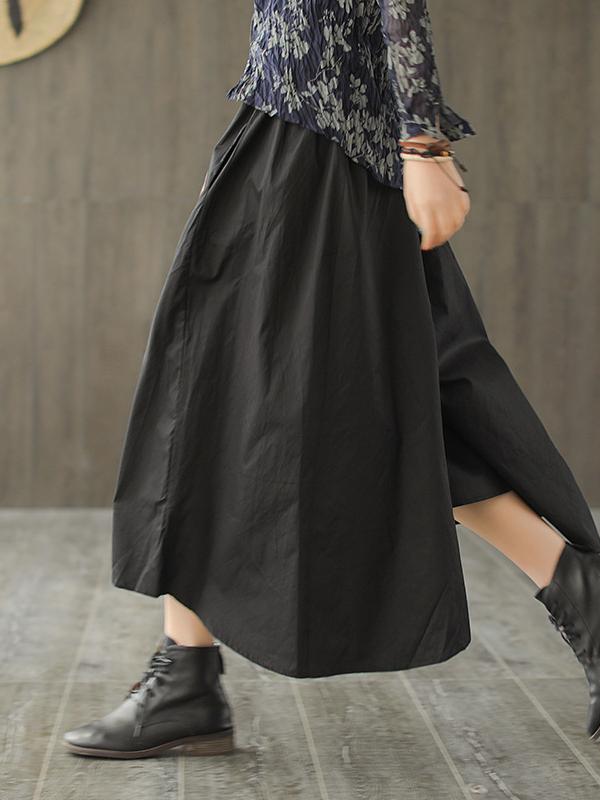 LOOSE CROPPED WIDE-LEG PANTS
