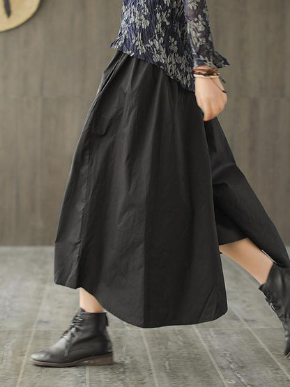 LOOSE CROPPED WIDE-LEG PANTS