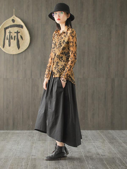 LOOSE CROPPED WIDE-LEG PANTS