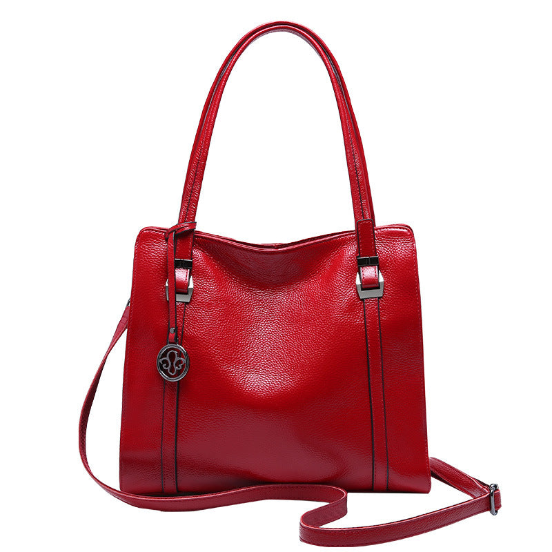 Fashionable head layer leather casual shoulder bag
