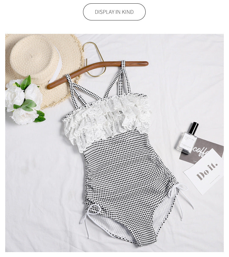 Lace triangle swimsuit