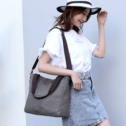 Single shoulder bag women's bag 2019 new fashion leisure cross bag women's bag simple and versatile handbag women's canvas bag