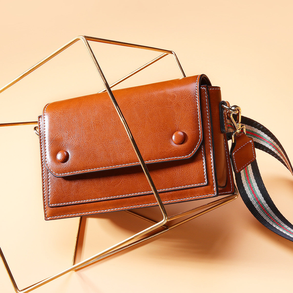 Fashion Chaohong Peas Broadband Shoulder Mini Messenger Bag