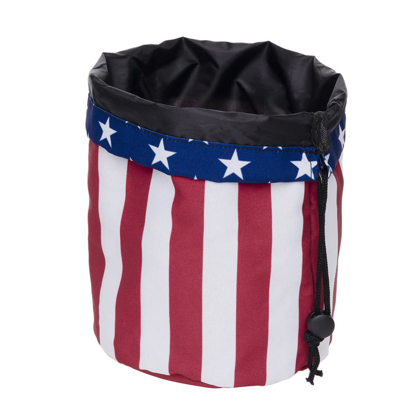 American flag bucket makeup bag