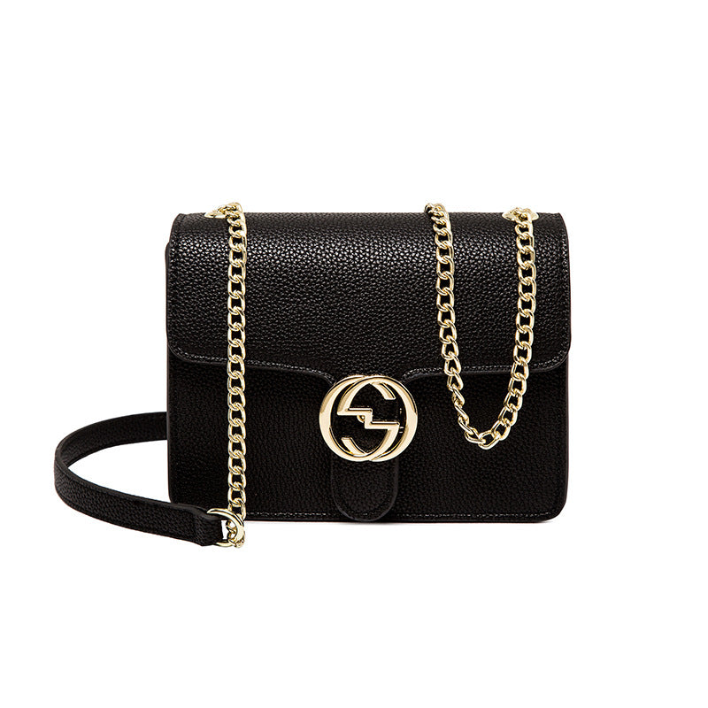 Chain lychee lock Single Shoulder Messenger Bag