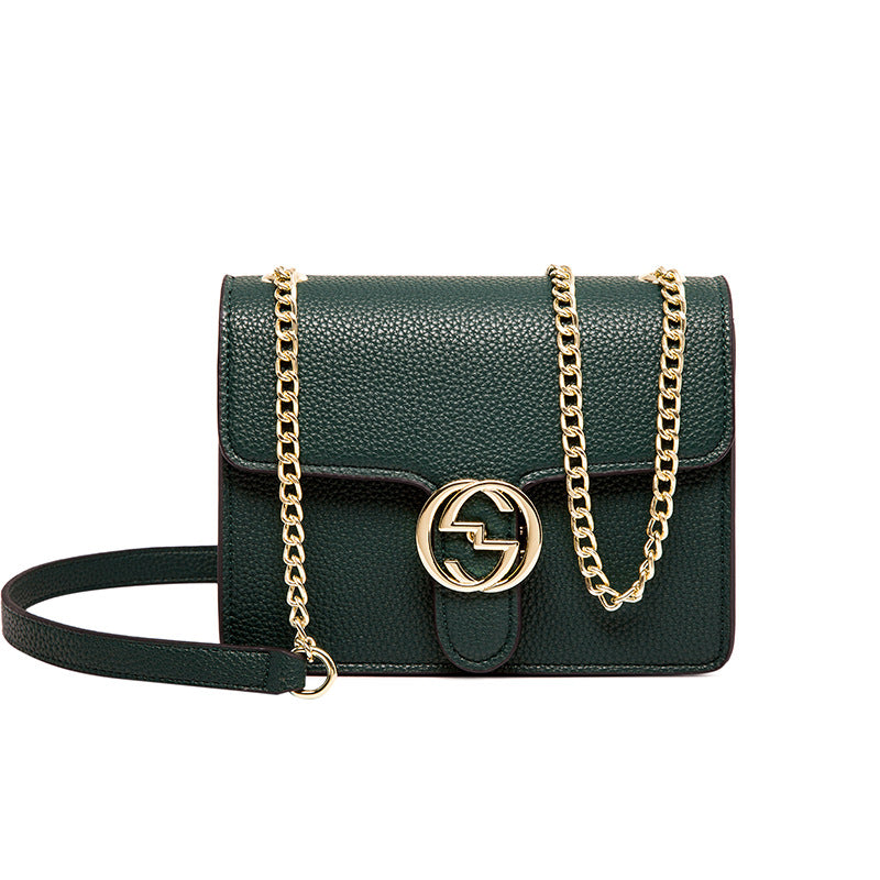 Chain lychee lock Single Shoulder Messenger Bag