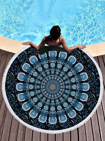 Beautiful Peacock Feather Beach Mats