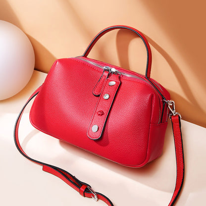 Leather handbag leather soft leather shoulder Messenger bag