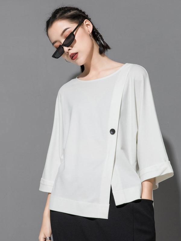 Loose Batwing Split-Joint T-Shirts