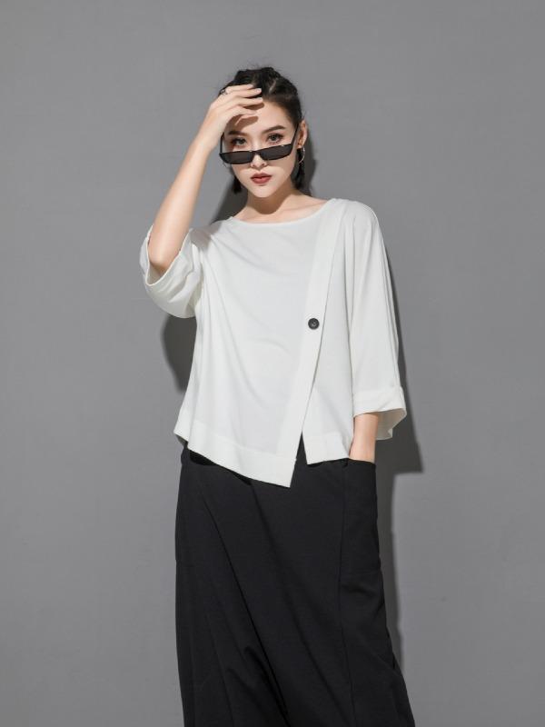 Loose Batwing Split-Joint T-Shirts