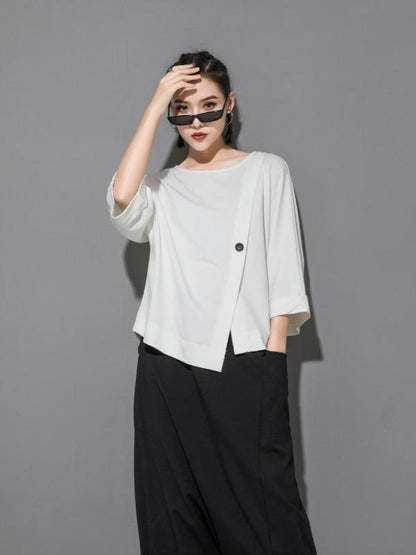 Loose Batwing Split-Joint T-Shirts