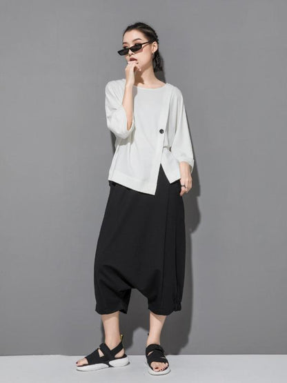 Loose Batwing Split-Joint T-Shirts