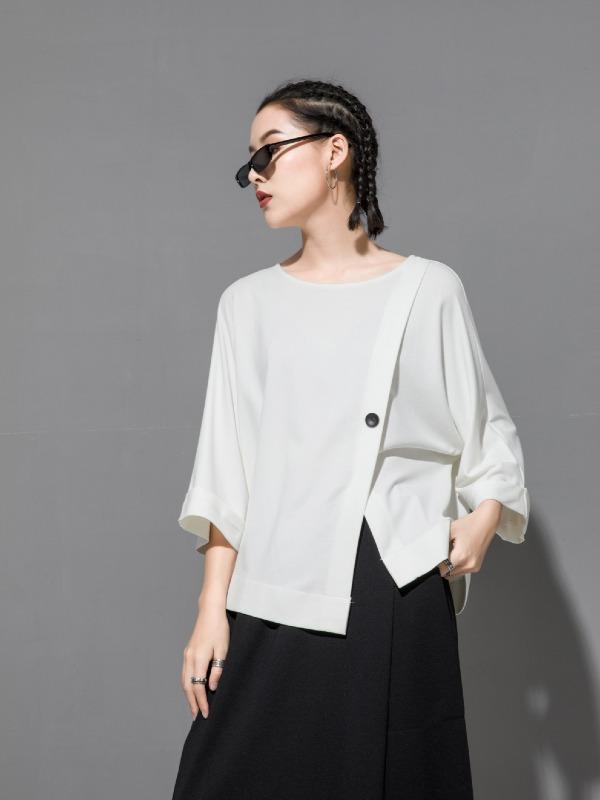 Loose Batwing Split-Joint T-Shirts