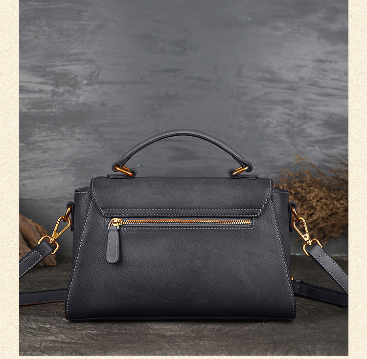 WOMEN GENUINE LEATHER VINTAGE TOTEM DESIGNER HANDBAG SHOULDER BAG