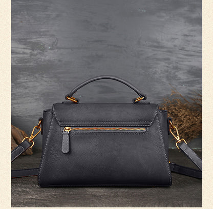 WOMEN GENUINE LEATHER VINTAGE TOTEM DESIGNER HANDBAG SHOULDER BAG