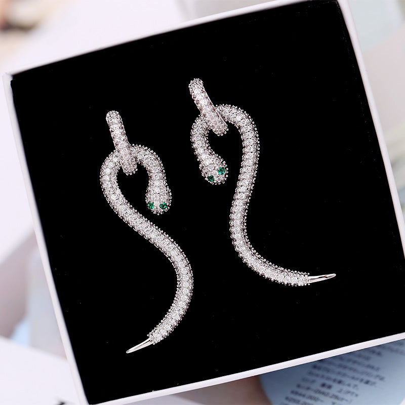 S snake earrings