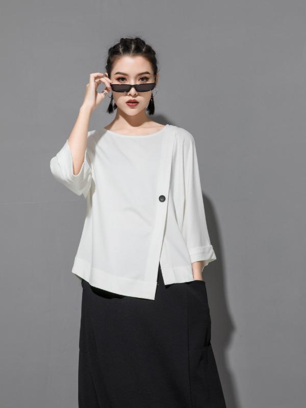 Loose Batwing Split-Joint T-Shirts