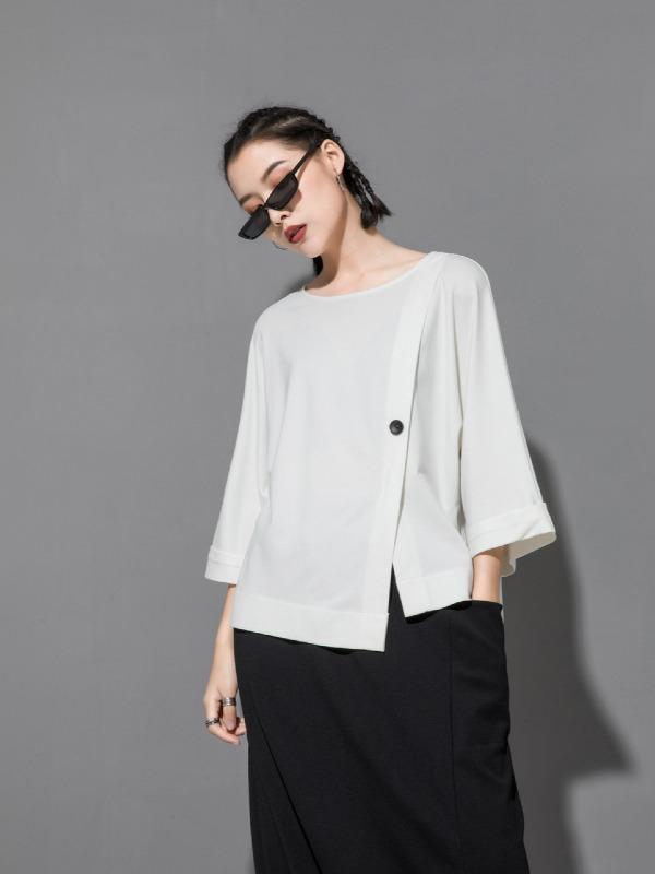 Loose Batwing Split-Joint T-Shirts