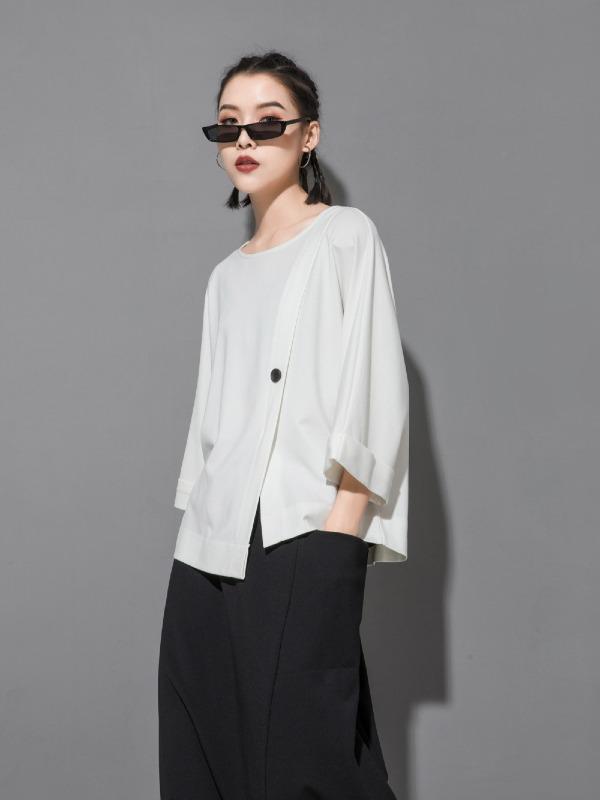 Loose Batwing Split-Joint T-Shirts