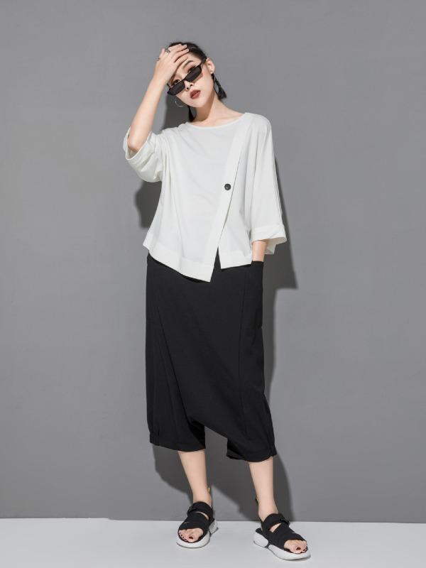 Loose Batwing Split-Joint T-Shirts