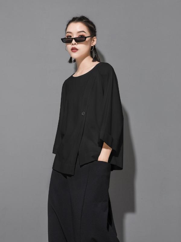 Loose Batwing Split-Joint T-Shirts