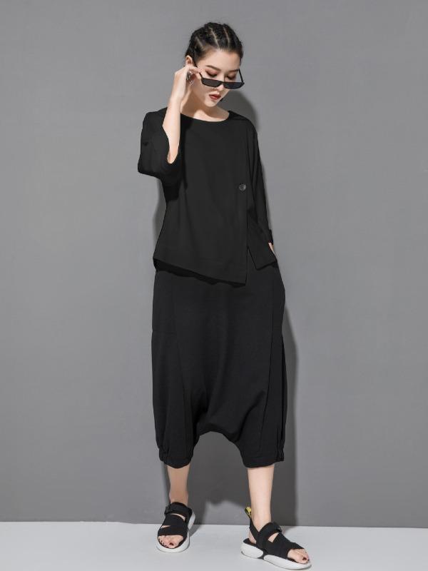 Loose Batwing Split-Joint T-Shirts