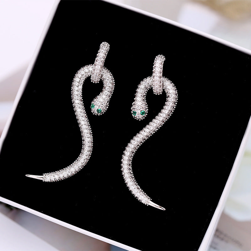 S snake earrings