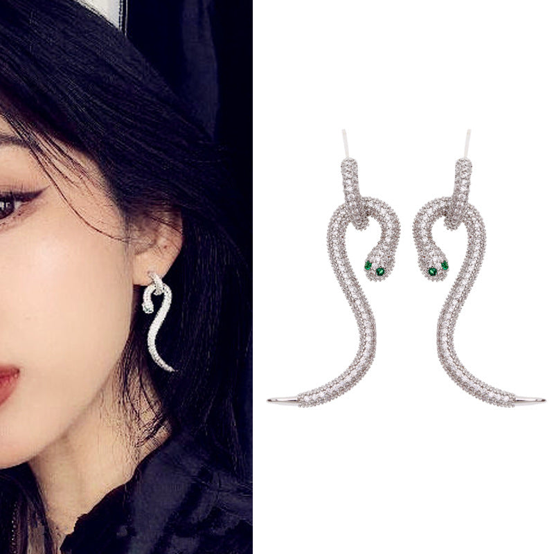 S snake earrings