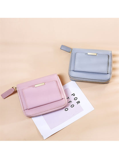 Fashionable and simple card position Leather Wallet